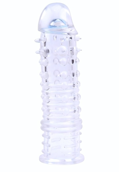 Прозрачная насадка на пенис Swirls Sleeve - 16 см. (Цвет: прозрачный)