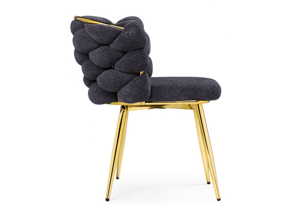 Стул на металлокаркасе Rendi gray / gold