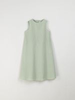 Платье хлопковое с открытой спиной "Шалфей" 7+