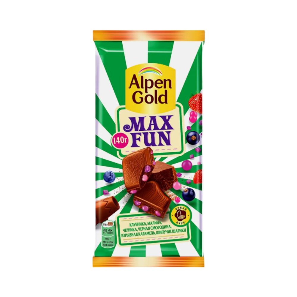 Шоколад "Макс Фан" клубника,малина,черника 150г*16