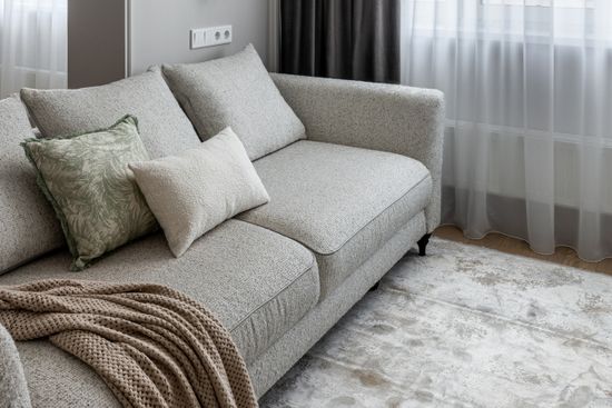 Диван Sorrento(K) 230M трехм.раск c кантом,рогожка св.беж Santo1902-SECRU+Nev83 230*101*86