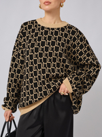 Джемпер оверсайз с логотипом "ML"