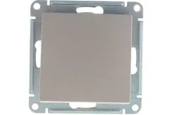 Выключатель Systeme Electric ATLASDESIGN 1-клавишный проходной шампань 38162