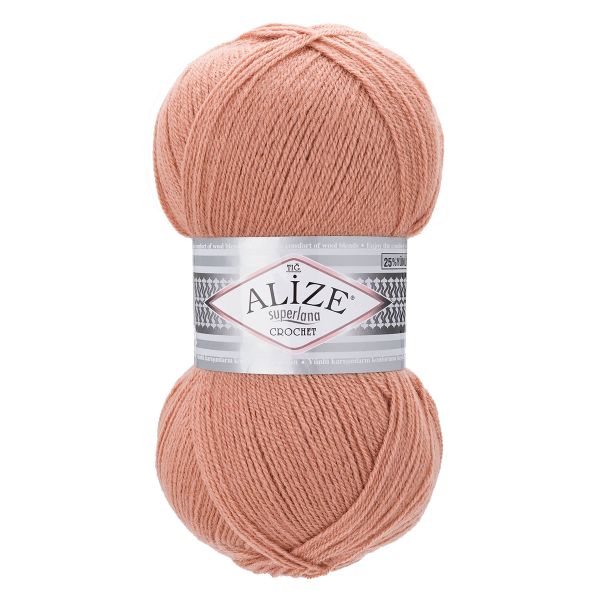 Пряжа Alize (Ализе) Superlana TIG / уп.5 мот. по 100 г, 570м, 102 персиковый