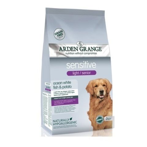 Arden Grange Light Senior Sensitive диетический корм для пожилых собак с нежным желудком или чувствительной кожей с белой рыбой и картофелем