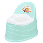 Горшок детский с декором "малышарики" 390х310х305 мм (зеленый)