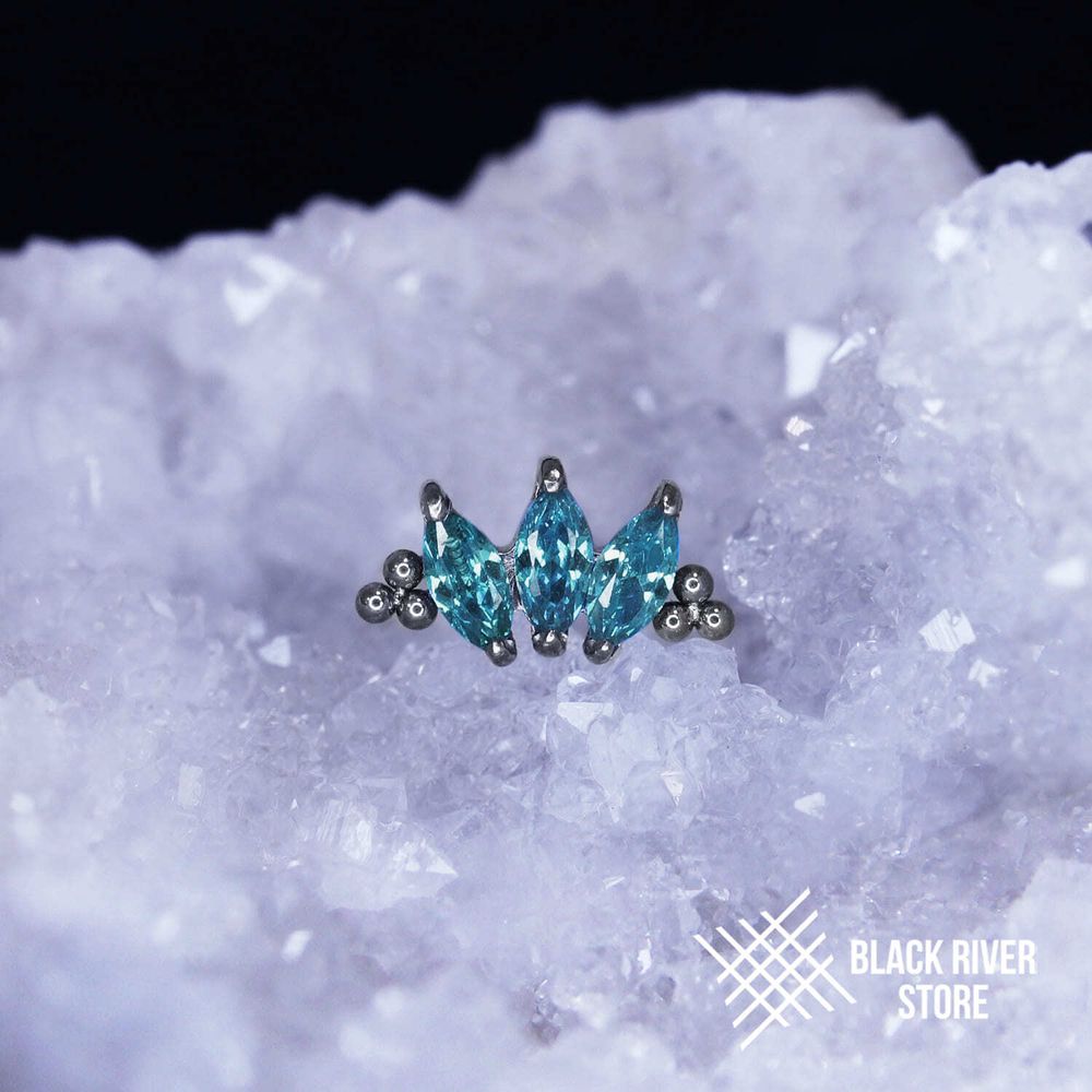 3K Bead Marquise v.2 IG Blue Zircon