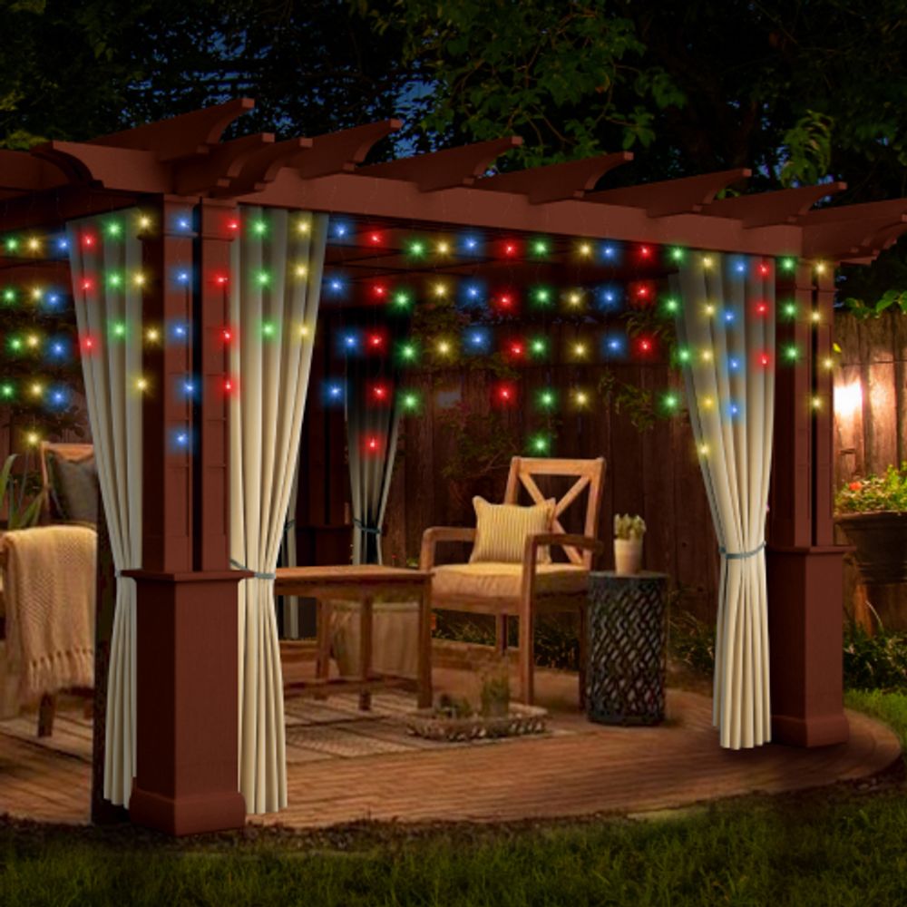 ENOB-2M ЭРА Гирлянда LED Бахрома 2м*1м мультиколор, 24V, IP44 | Гирлянды