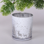 Подсвечник «Зимнее сияние» 7*7,8 см, Белый