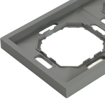 Рамка STEKKER, PFR00-5002-10 2-местная, серия Эмили, платиново-серый, soft touch 49963