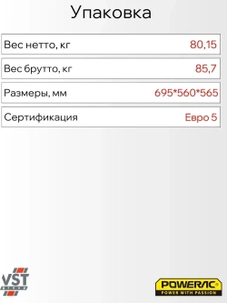 Генератор бензиновый электрический Powerac PR9500H2E (9кВт, 220В, 16л.с., ЭЛЕКТРОСТАРТЕР + АКБ)