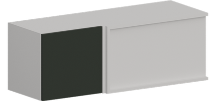 Кухня Модуль ШВУГ 1010 Белый / Насыщенно-зеленый