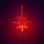 Световая макушка (навершие) «Роза ветров-Ежик» 3D RGB - красная