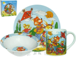 Набор детской посуды 3 предмета "Веселые зверята"