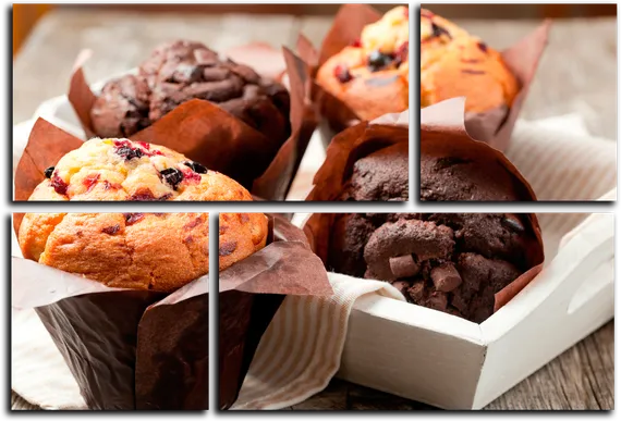 Модульная картина " Ванильные кексы "