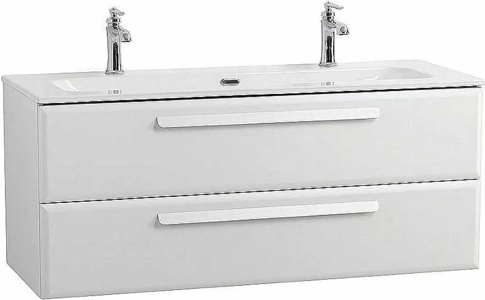 Тумба с раковиной Cezares ECO-CER-N 120 ECO-CER-N-1200-2C-SO-BO белая матовая