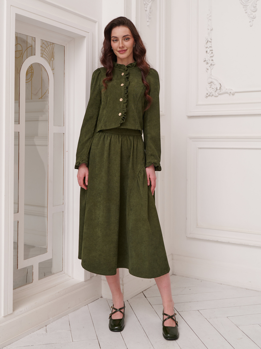 Жакет вельвет укороченный