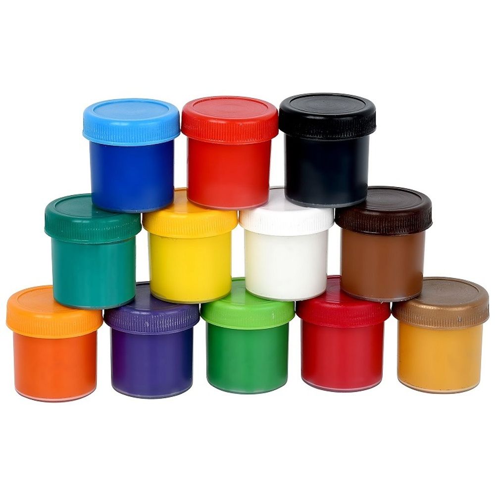 Гуашь 12 цветов по 35мл, Каляка-Маляка Для творческого развития