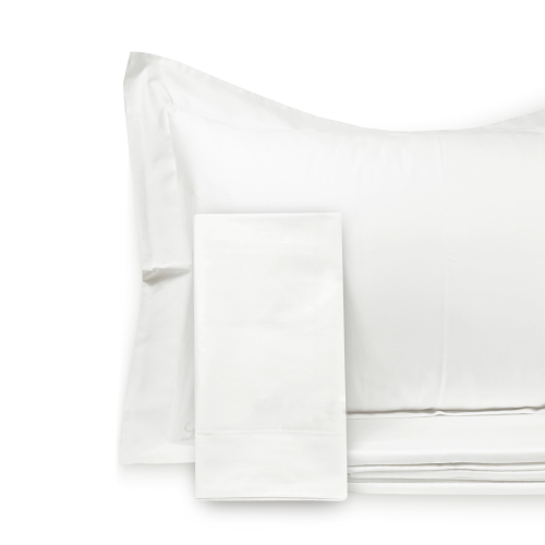 Однотонное постельное белье из сатина White