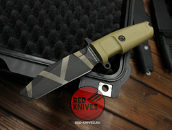 Нож Extrema Ratio Fulcrum C F/P А+++ V.2026 - пустынная рукоять, черный камо клинок