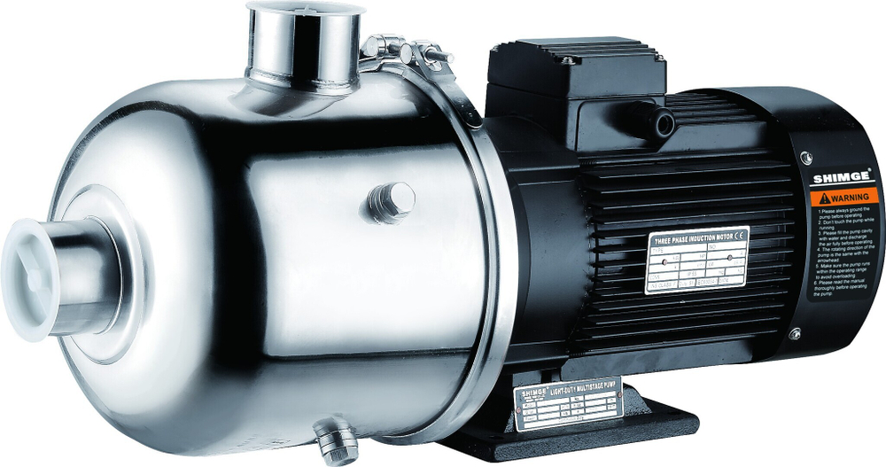 Горизонтальный многоступенчатый центробежный насос цилиндрического типа серии BW, Shimge (двиг. IE2, до +68°C)