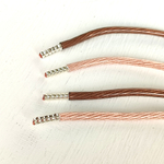 DAXX S182 Перемычки акустические 4 x 3,3 кв.мм. медные монокристаллические на посеребренных гильзах, длина 20см. (4шт)