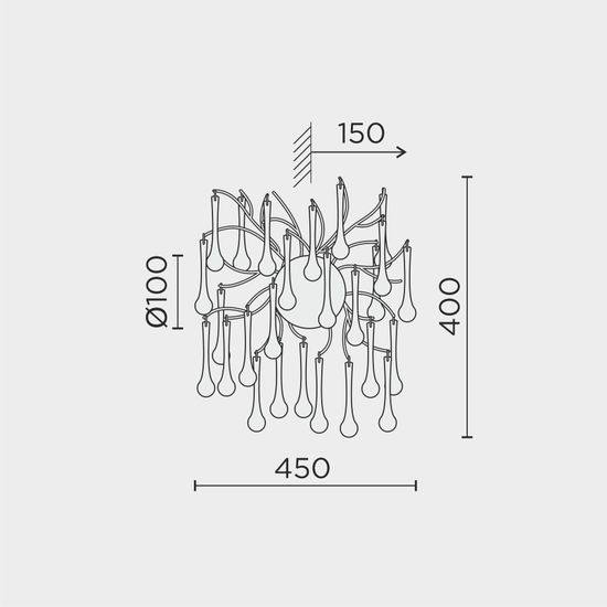 Настенный светильник MODESTYLE MS.2105.450 GD