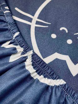 Постельное белье Simple House "Котики" евро   наволочки 50х70 2шт Простынь на резинке 180х200 см  Пододеяльник 200х215 см