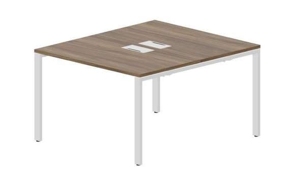 Составной стол Strike на 2 рабочих места 1180х1366х750мм (2 металлических аутлета)