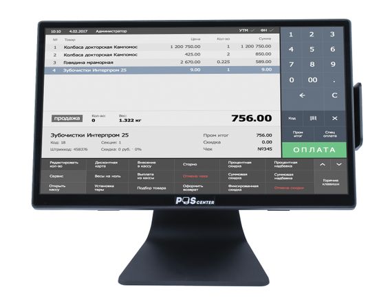 Сенсорный моноблок POScenter Platinum (15.6&quot;, P-CAP, i3-1215U, RAM 8G, SSD M.2 128G) без ОС