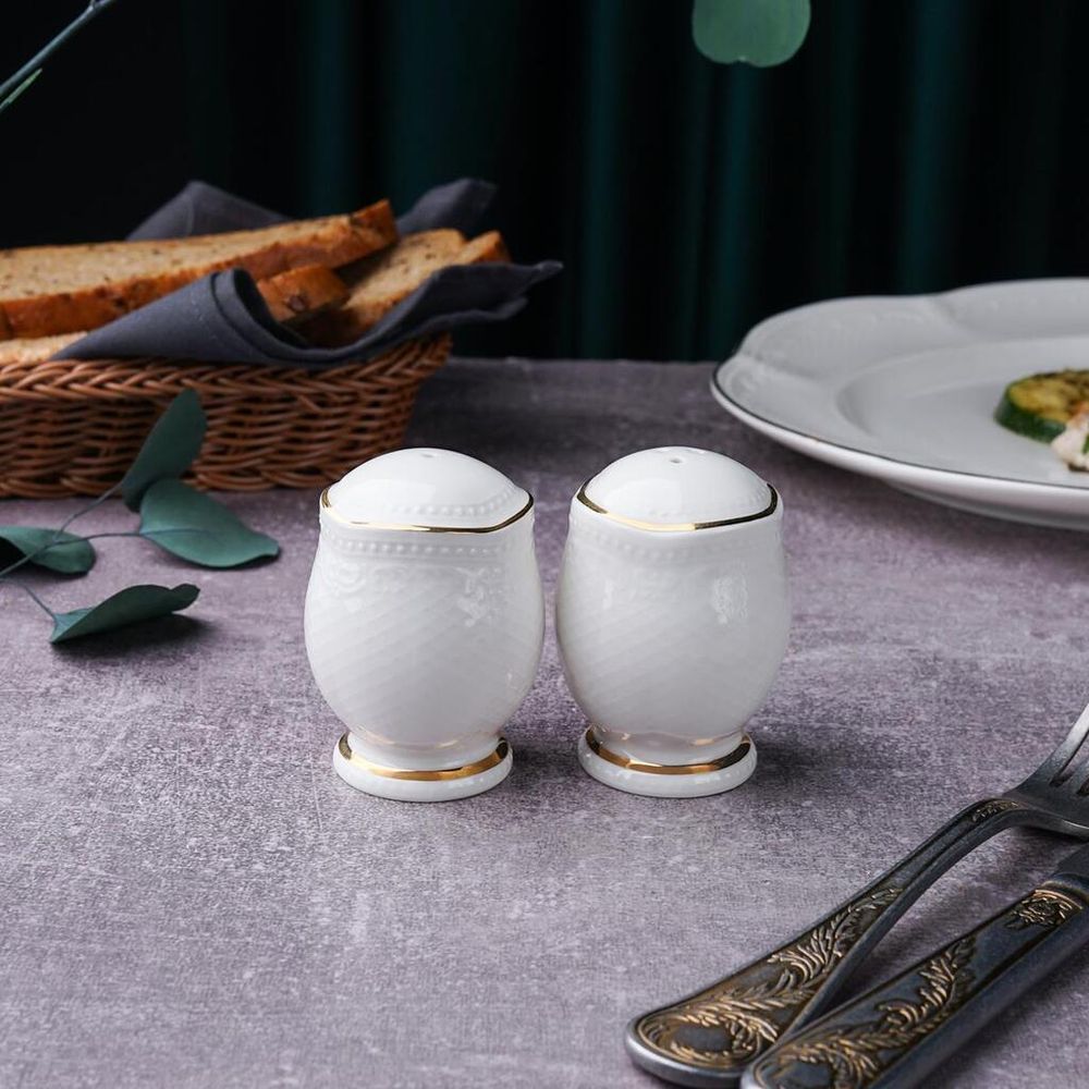 Набор для специй 2 предмета Солонка/Перечница Gold Aristocrat Noble [1]