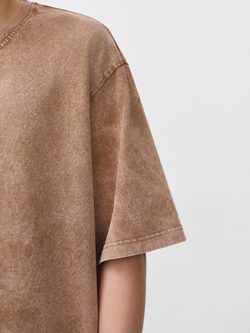 Футболка garment dyed (бежевый)