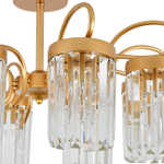Люстра потолочная 8x40Вт E14, металл/хрусталь, шампань, прозрачный хрусталь