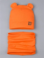 Шапка с ушками осенняя и снуд для детей