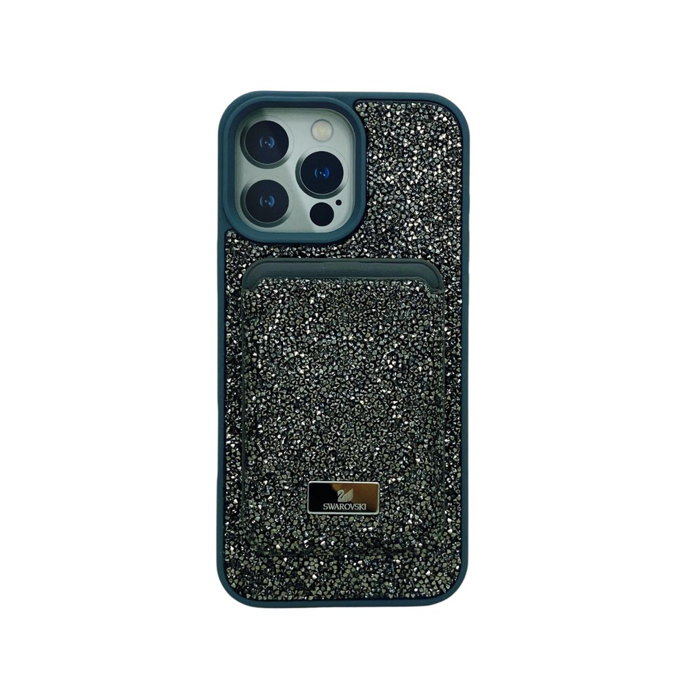 Чехол Swarovski с картхолдером для iPhone 16PRO