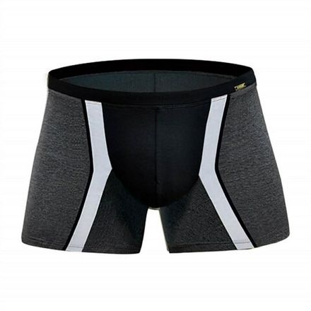 Мужские трусы боксеры черные с серой вставкой Doreanse 1720 Boxer