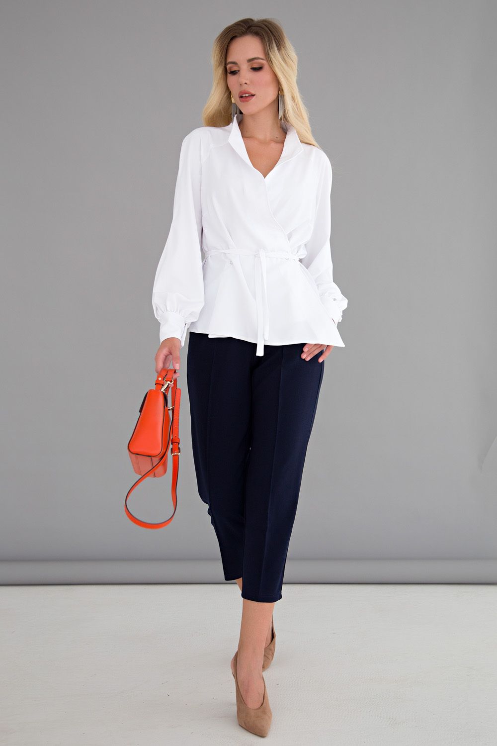 Блуза "Идеальная асимметрия" (белая) Б1525-11 LT Collection