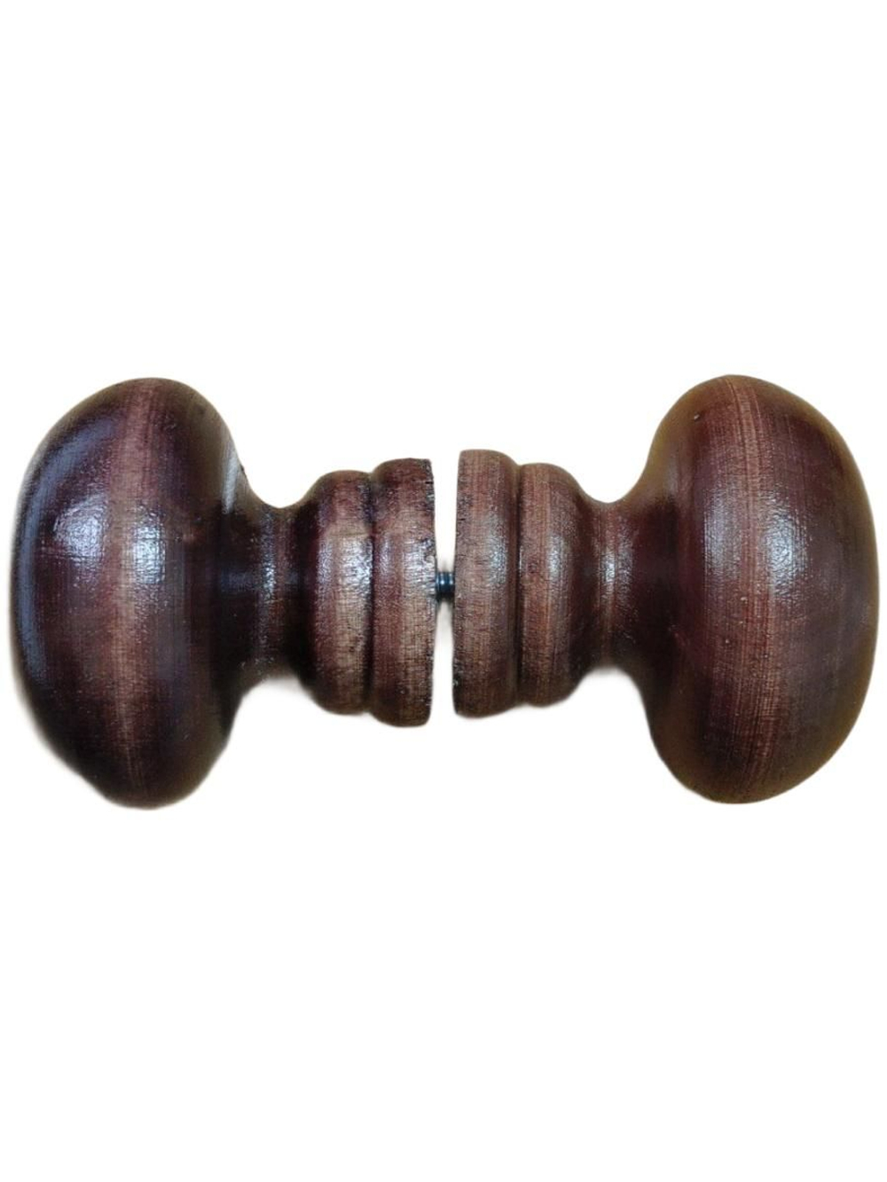 Ручка деревянная кнопка межкомнатная, для двери ( мокко) 60 мм