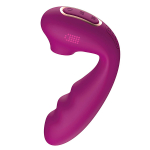 Фиолетовый вибратор 13,9см с вакуумной стимуляцией и нагревом BeYourLover Tara Purple TW05C