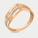 Кольцо для женщин из розового золота 585 пробы с фианитом (арт. К4821)
