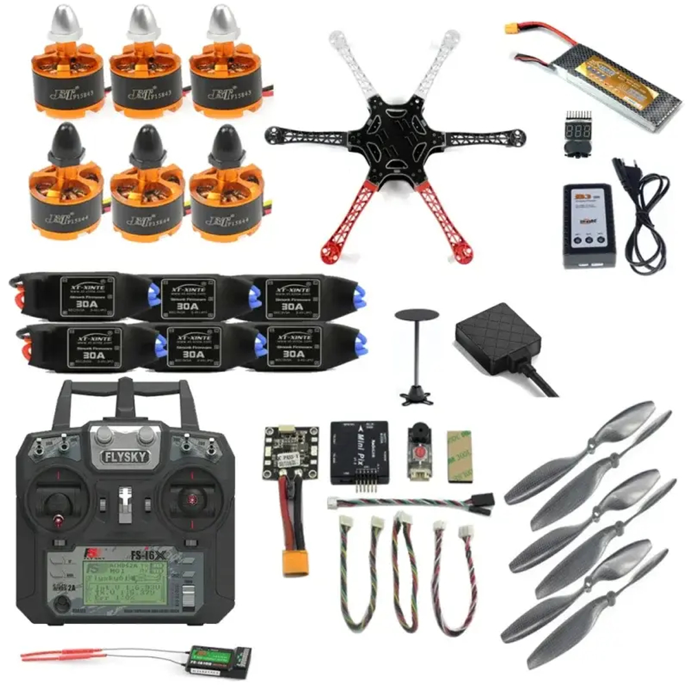 Набор для самостоятельной сборки радиоуправляемого дрона квадрокоптера F450 F550