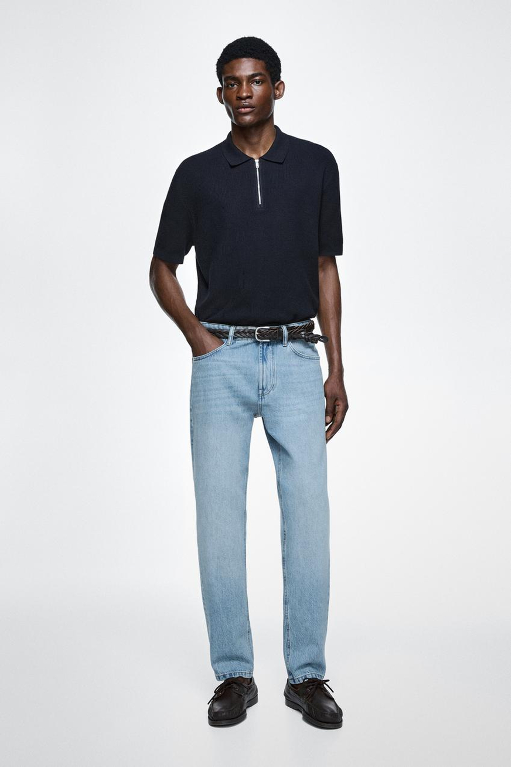 Massimo Dutti Джинсы зауженного кроя, светло-голубой