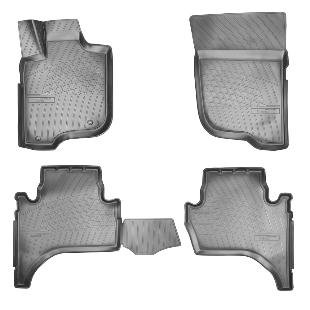 Ковры в салон Norplast/Unidec для Mitsubishi L200 IV (2006-2015), Черный, арт.NPA11-C59-330