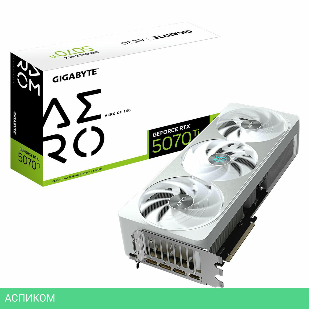 Видеокарта Gigabyte GeForce RTX 5070TI Aero OC 16Gb GDDR7 (GV-N507TAERO OC-16GD)