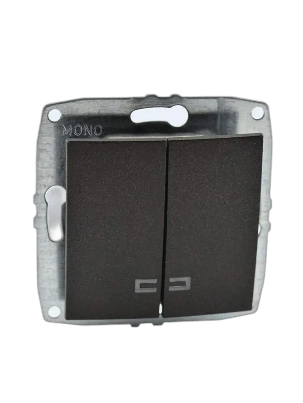 Выключатель 2-кл с подсветкой графит