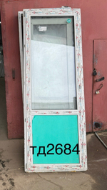 Дверь балконная пластиковая Б/У 232(в) х 86(ш)
