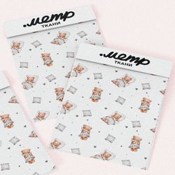 Ткань кулирная гладь спят усталые игрушки медвежата
