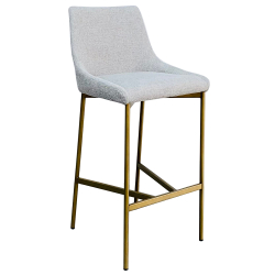 Стул высокий барный 101x45см Garda Decor белая рогожка/бронза