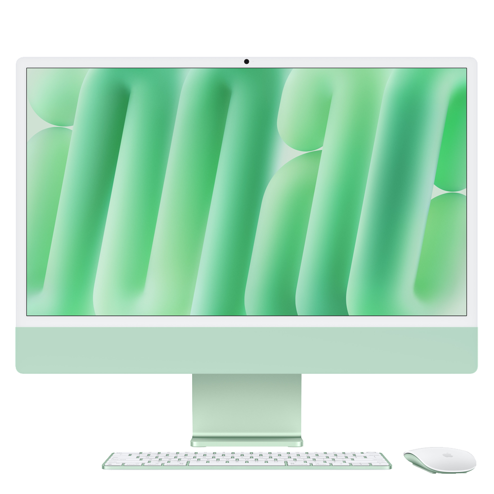 Моноблок Apple iMac 4.5K 24" (M4, 8 CPU/8 GPU, 2024) 16/256GB, Green (Зеленый) MWUE3