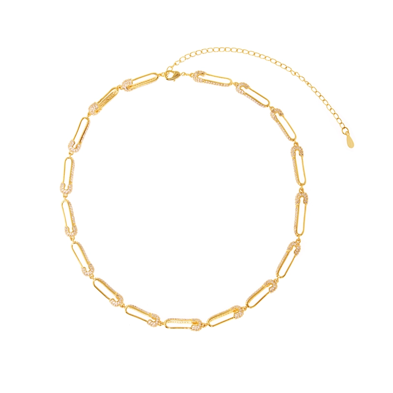 Колье с Кристальной Булавкой – Золото